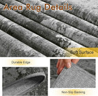 2x6 Ft Washable Runner Rug, Non-Slip Low Pile Hallway Kitchen Area Rug - Image 4