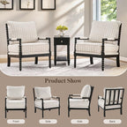 DUHOME Linen Fabric Spindle Accent Chair Set of 2, Bobbin Chair - Image 7