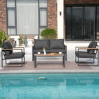 Patio Furniture Set, 4 Pieces Outdoor Patio Furniture - Image 6