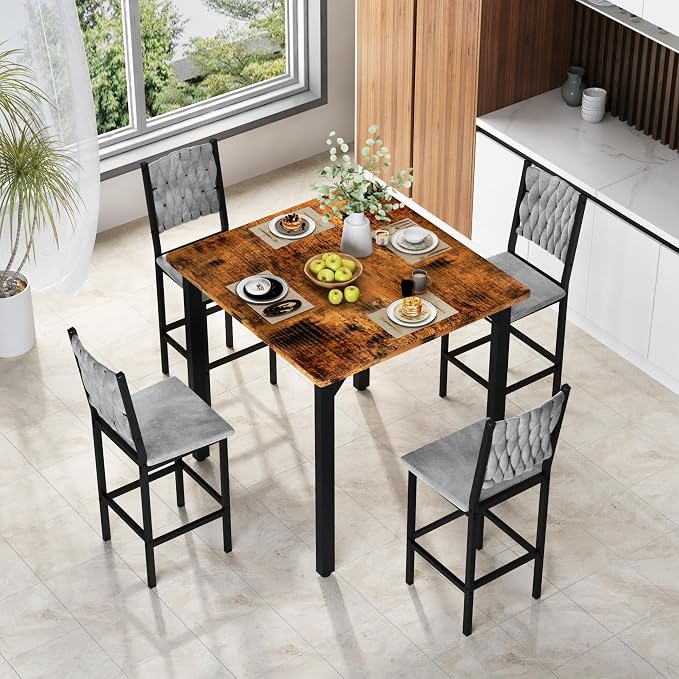 AWQM 5-Piece Dining Table Set, Dining Table Set - Image 3