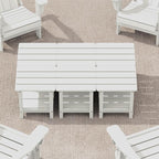 SERWALL Double Adirondack Side Table Set of 6, End Table- White by SERWALL