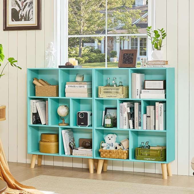 LEYAOYAO 7 Cube Bookshelf 3-Tier Bookcase - Image 9