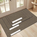 Ultra Thin Indoor Door Mat 17"x29", Large Non Slip Doormats, Rubber Backing - Image 2