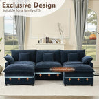 GOSUHI 108" U Shaped Couch, Modular Sectional Sofa, 3-Seater Comfy Cloud Couch - Image 3