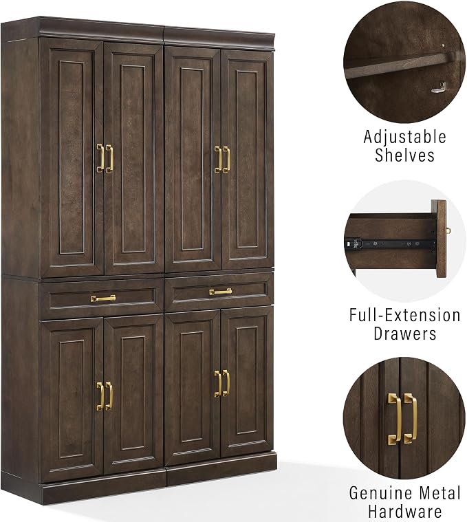 Crosley Furniture Stanton 2-Piece Pantry Storage Cabinet Set - Image 6