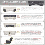 100% Waterproof Sectional Recliner Couch Covers - Image 7