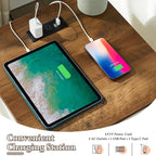 T4TREAM Nightstand with Charging Station, End Table, Side Table with 2 Drawers - Image 3