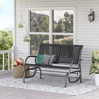 Outsunny 2-Person Outdoor Glider Bench, Patio Double Swing Rocking Chair - Image 9