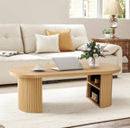 Oval Fluted Coffee Table by RUSTYER