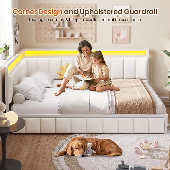 DICTAC Corner Queen Bed Frame - Image 3