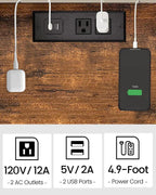 TUTOTAK End Table with Charging Station, Small Side Table with Outlets - Image 7