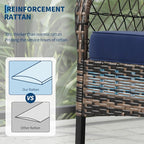 3 pcs Outdoor Rocking Bistro Set, Wicker Rocking Bistro Set - Image 3