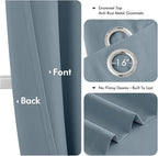 MIULEE Blackout Curtains for Bedroom 2 Panel 40 x 45 Inch Long Greyish Blue | - Image 4