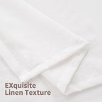 YoungsTex White Linen Sheer Curtains 80 Inches Length - Image 7
