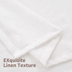 YoungsTex White Linen Curtains 40 Inches Length - Image 7