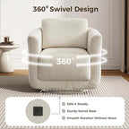 Swivel Accent Chair, 360° Chenille Barrel Swivel Chair - Image 7