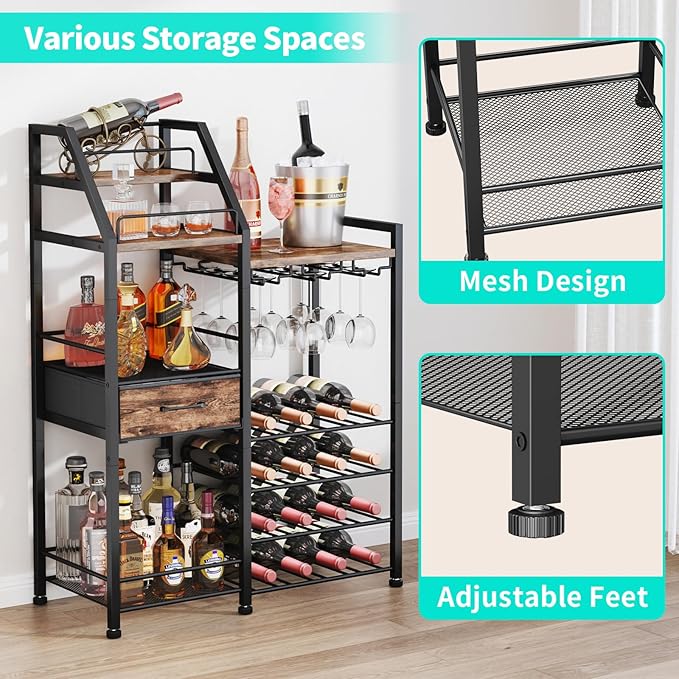 HapiRm Wine Rack Freestanding Floor - Image 3
