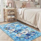 Floral Entryway 3x5 Rug for Bathroom Bedroom Washable Rug | Non Slip Soft by WelcometoBabovid