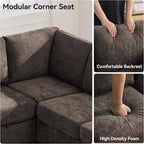 104'' V Shaped Modular Sofa, Sectional Couch - Image 4