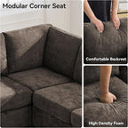 127'' Oversized U Shaped Modular Sofa, Sectional Couches - Image 4