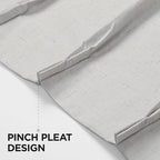 Joydeco 100% Blackout Pleated Curtains, Linen Window Curtains 2 Panel Sets 108 - Image 5