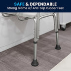 Flash Furniture HERCULES Series 300 Lb. Capacity Adjustable White Bath & Shower - Image 8
