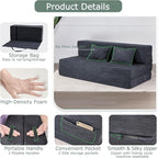 Folding Sofa Bed, 4 in 1 Convertible Sleeper Chair - Image 7