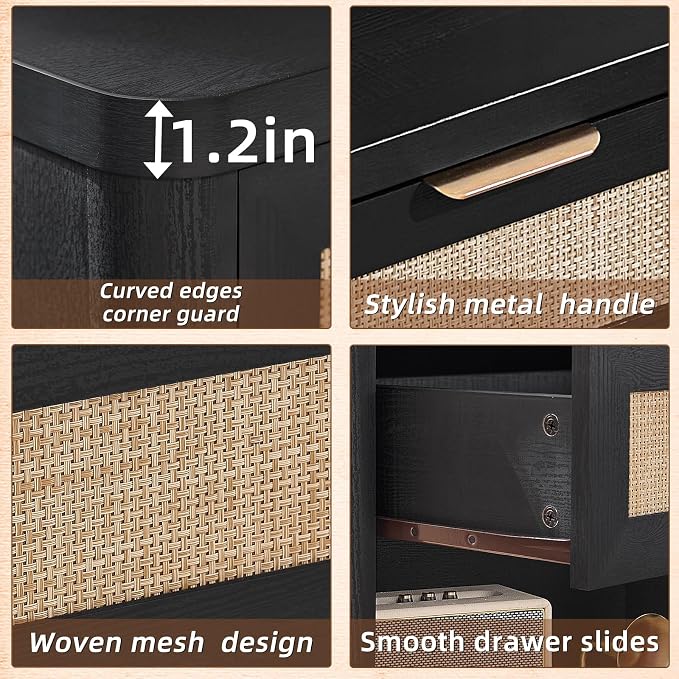 LEYAOYAO Rattan Nightstand - Image 4
