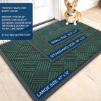 OLANLY Front Door Mat Outside Entrance 33x21, Waterproof Heavy-Duty Doormat | - Image 2