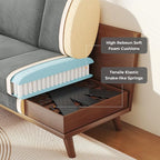Vesgantti 68" Loveseat Sofa Dark Gray, Comfy Corduroy Couch - Image 4
