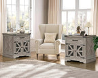 RALGEND Farmhouse End Table Set of 2, Large End Table - Image 3