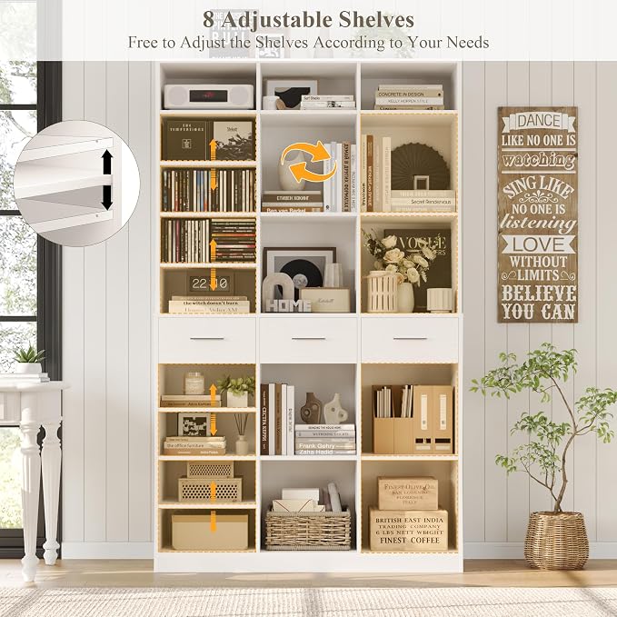 HOSTACK 75" Tall Book Shelf and Bookcase, Modern 9 Tier Bookcase - Image 5