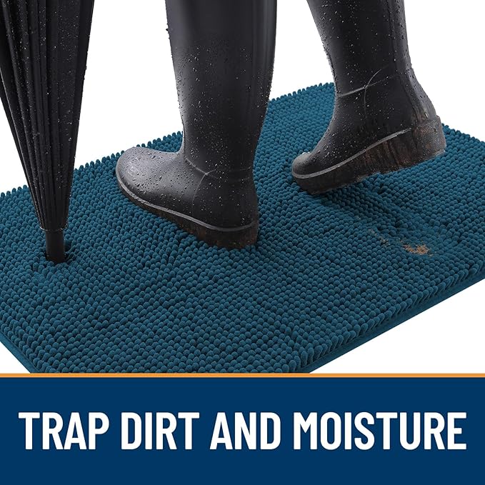 OLANLY Dog Door Mat for Muddy Paws 47x24, Super Absorbent Chenille Mud Mat | - Image 2