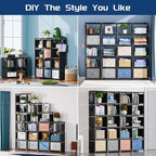 Mavivegue 20 Cube Book Shelf, Storage Organizer, Large DIY Bookcase, Metal Cube - Image 6