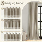 Extra Long 100% Blackout Linen Curtains - Image 6