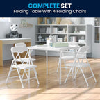 Flash Furniture Mindy Kids 5-Piece Folding Square Table and Chairs Set - Image 6
