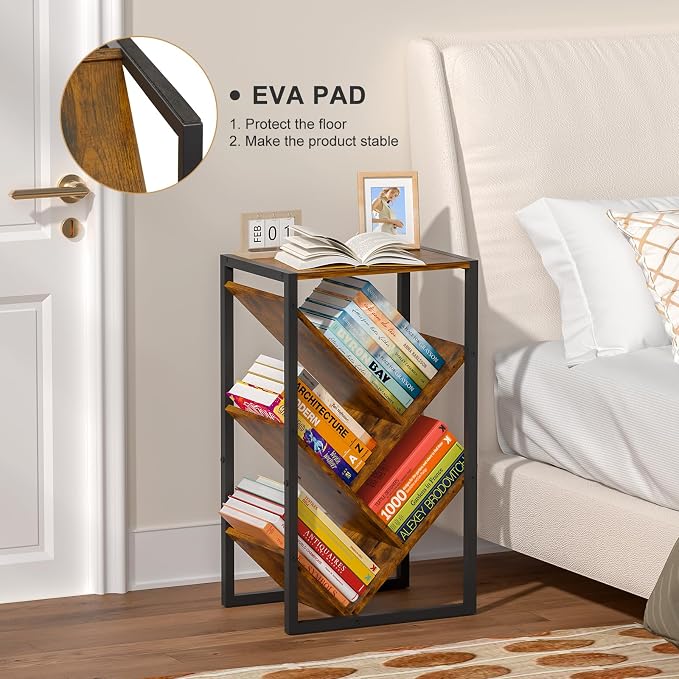 Small Bookcase - 5 Tier Tree Bookshelf - Image 4