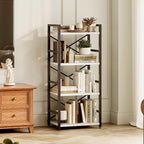 Homeiju 4 Tier Small White Metal Bookcase - Image 2
