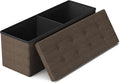 GLAXYFUR 43 Inches Folding Storage Ottoman Bench, Storage Chest, Footrest by GLAXYFUR