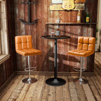 Homall Bar Stools Modern PU Leather Adjustable Swivel Barstools, Armless - Image 7