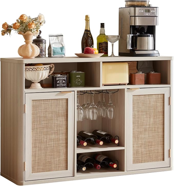 Lerliuo Rattan Wine Cabinet by Lerliuo