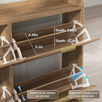 Maupvit Large Rattan Shoe Storage Cabinet - Image 6