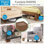 Bed Risers 1 inch, 2 inch, 3 inch, 4 inch Heavy Duty, Adjustable Furniture Riser - Image 3