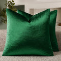 GIGIZAZA Green Velvet Pillow Covers 16x16 Decorative Pillows Pack of 2 | Throw by GIGIZAZAFocusingonhomedecoration