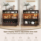 Sideboard Buffet Cabinet with Storage, 31.5" Coffee Bar Cabinet with LED Lights - Image 4