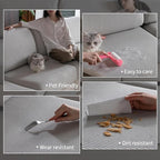 OHSIO Sectional Couch Covers, Wear Resistant Stretch Sofa Covers Washable Soft - Image 3