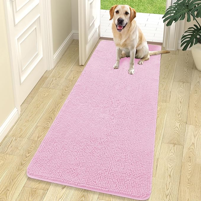 OLANLY Dog Door Mat for Muddy Paws 70x24, Super Absorbent Chenille Mud Mat | by OLANLY