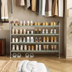 INGIORDAR Shoe Rack 4 Tier Long Storage Organizer Wide Metal Shoe Shelf - Image 2