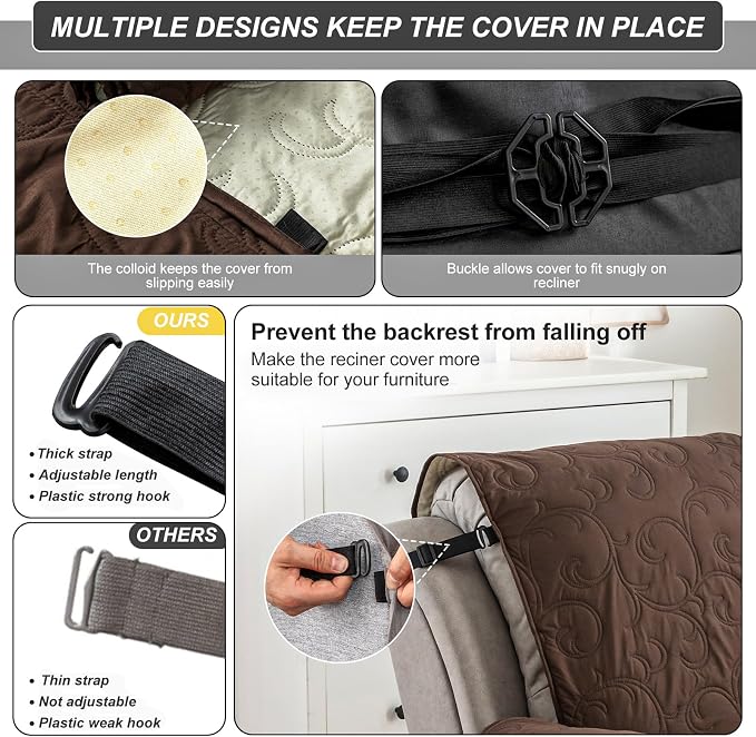 100% Waterproof Recliner Chair Cover, Recliner Chair Covers - Image 5