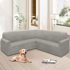 HDCAXKJ Corner Sectional Couch Covers Velvet Stretch L Shape Sofa Cover Soft - Image 6